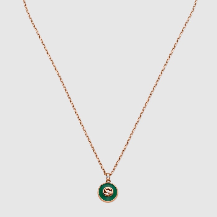Gucci Interlocking 18k chain necklace in 18k rose gold | GUCCI® US