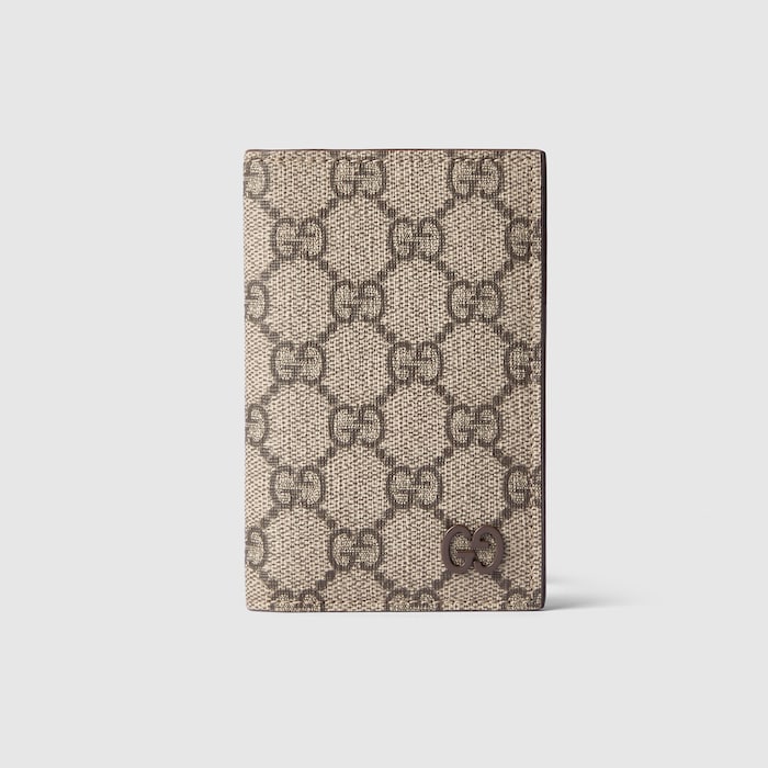 Längliches GG Kartenetui mit GG Detail in beige- und