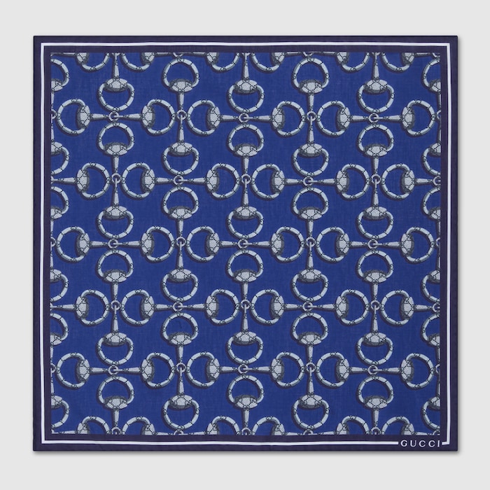 極美品 ★GUCCI★ ハンカチ メンズ チェーン 綿100％ ブラウン 極美品 ☆GUCCI☆ ハンカチ メンズ チェーン 綿100％ ブラウン