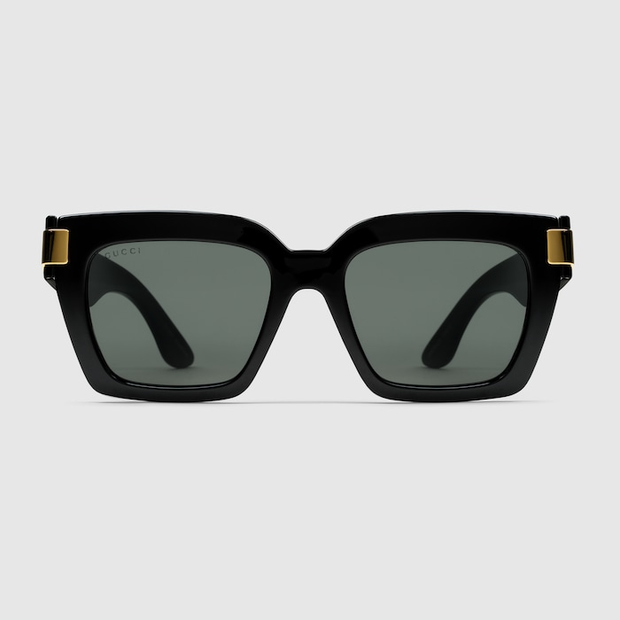 lady　0107 ♡ Cat-eye frame sunglasses in black | GUCCI® US
