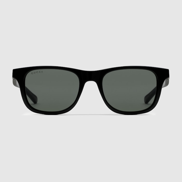 2/18～25　Gucci11727ページ Square frame sunglasses in black | GUCCI® US