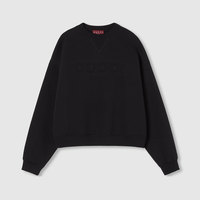 sale)グッチ、ホワイト キルティング スウェットシャツ (GUCCI