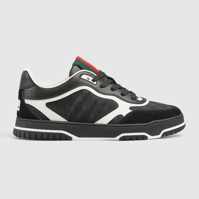 Men's Gucci Re-Web trainer in black Original GG canvas | GUCCI® SG