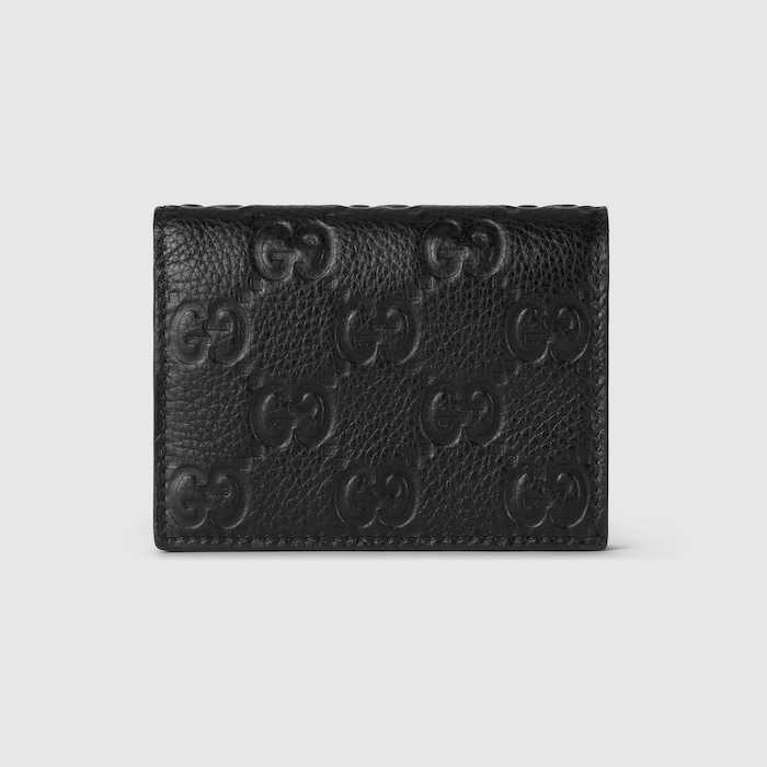 小物 GUCCI compact Wallet GG leather Black 815901_AAEEM_1000_001_080_0000