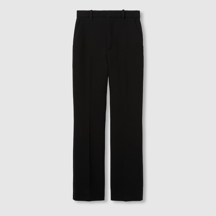 Light wool crêpe pant in black | GUCCI® SG