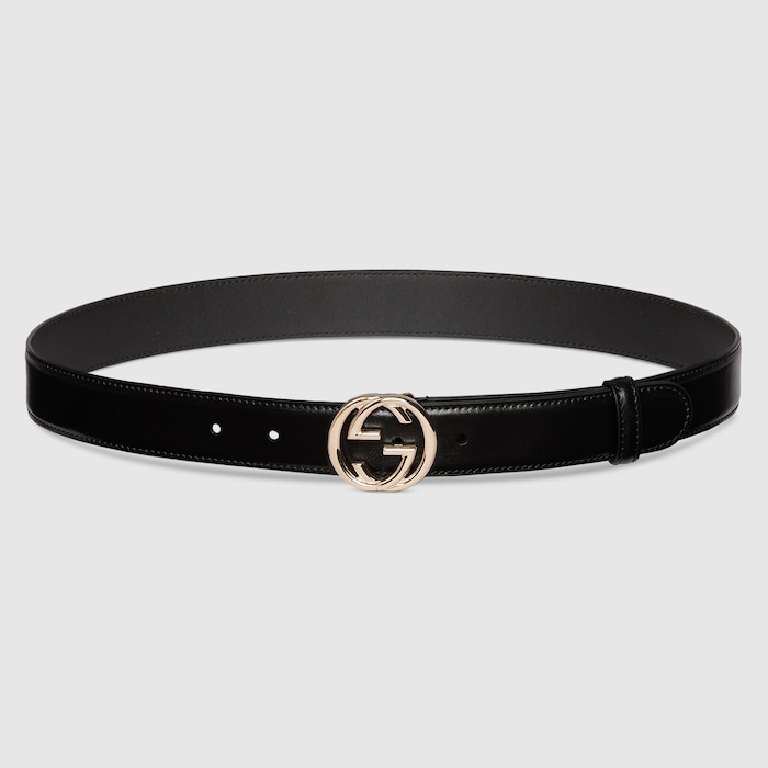 GUCCI 52808インターロッキングGレザー　ゴールド表記サイズ70/28 GUCCI 52808インターロッキングGレザーゴールド表記サイズ70/28