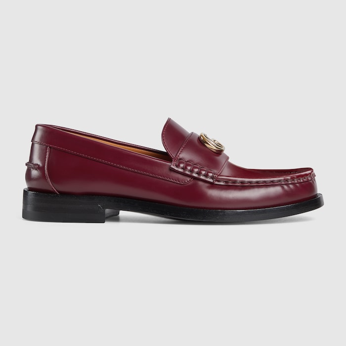 GUCCI(グッチ) Lovelight リザード ローファー 707698 レッド