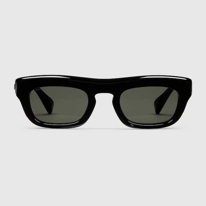 GUCCI スクエアフレムサンクラス GG1719S 002 Gucci GG1917S 002 Rectangular Sunglasses Black - eye-oo.com
