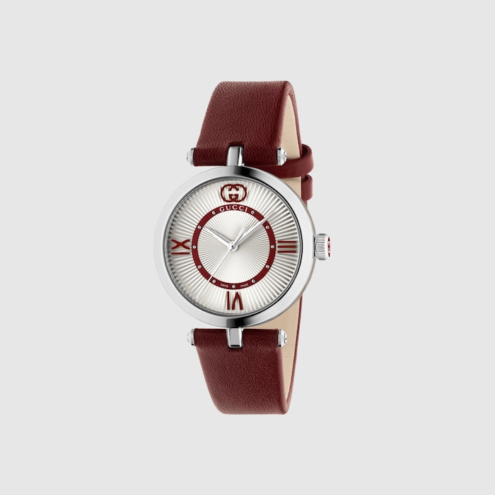 Model 2000 watch, 30mm in red leather | GUCCI® US