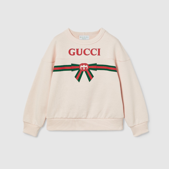 最終価格【希少】【人気】GUCCI キッズ  レディース スウェット 140cm Children's cotton sweatshirt with Web in pink | GUCCI® US