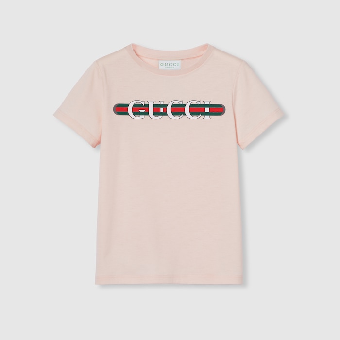GUCCIチルドレン/Tシャツ/12Y チルドレンズ〕プリント コットン Tシャツ ・ライトピンク | GUCCI公式