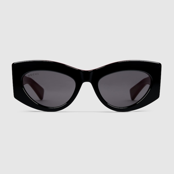 サングラス Gucci Cat Eye-Frame l Sunglasses Cat-eye frame sunglasses in black acetate | GUCCI® US