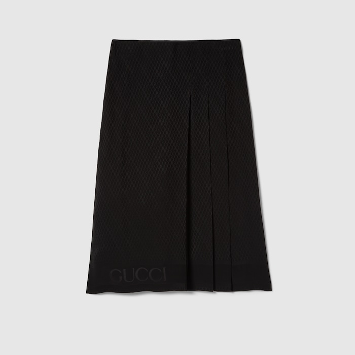スカート GUCCI BLACK SATIN SKIRT 784907_ZAQJW_1000_001_100_0000