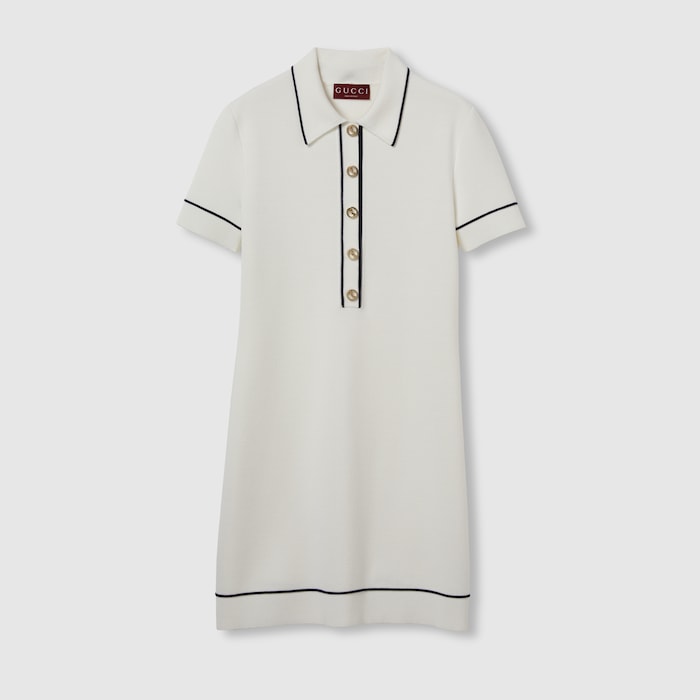 [GUCCI]★Reversible Interlocking G polo dress in multicolour Gucci Interlocking G jersey polo minidress Gucci
