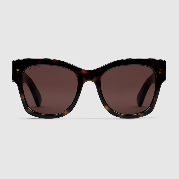 美品✨GUCCI Sunglasses Tortoiseshell Unisex Rectangular-frame sunglases in tortoiseshell injection