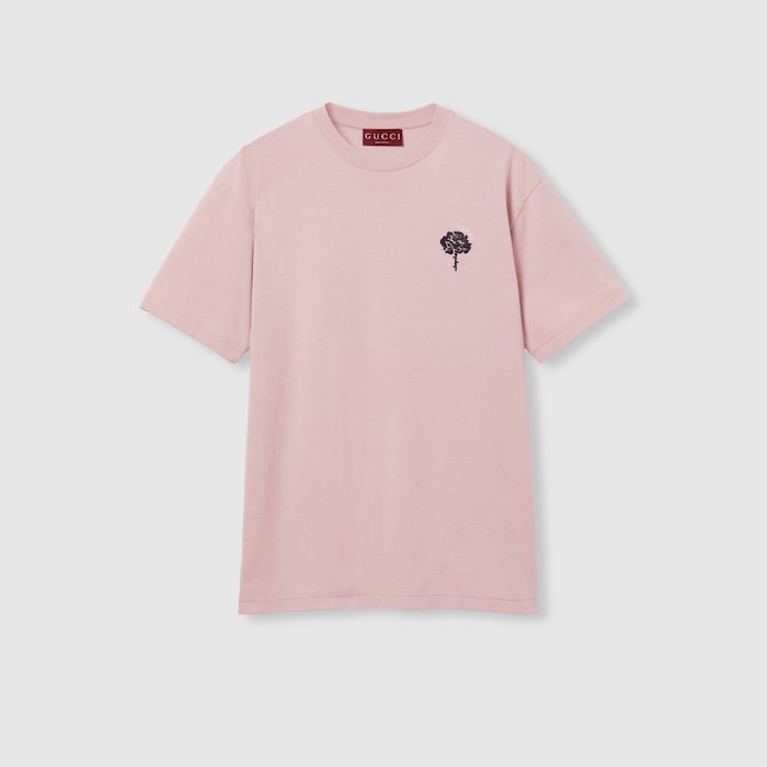 Tシャツ・カットソー GUCCI SS25 Embroidery shirt (816008Z7ADR 9000) 798764_XJGW8_1160_001_100_0000