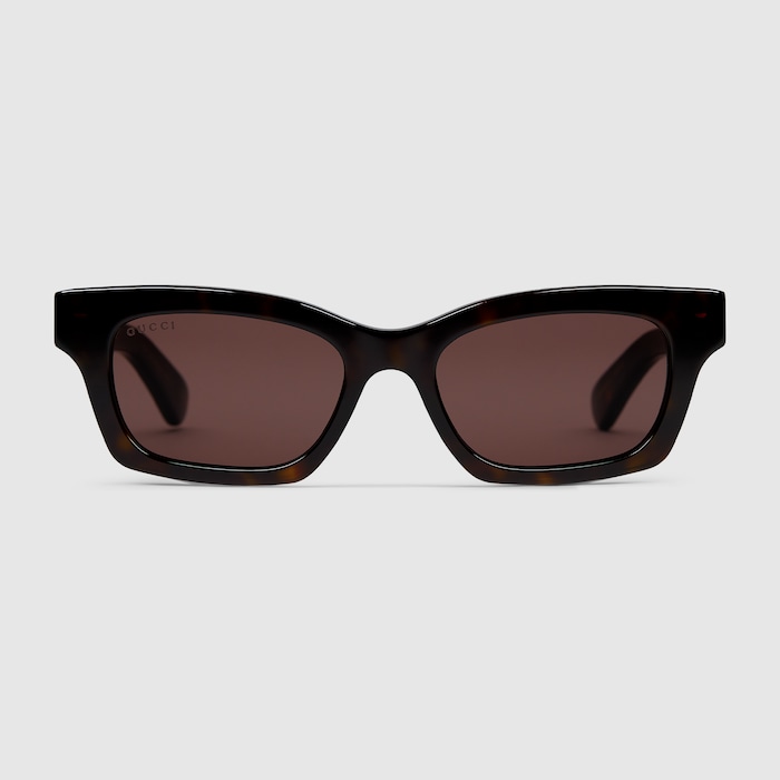 Cat-eye frame sunglasses in dark tortoiseshell | GUCCI® US