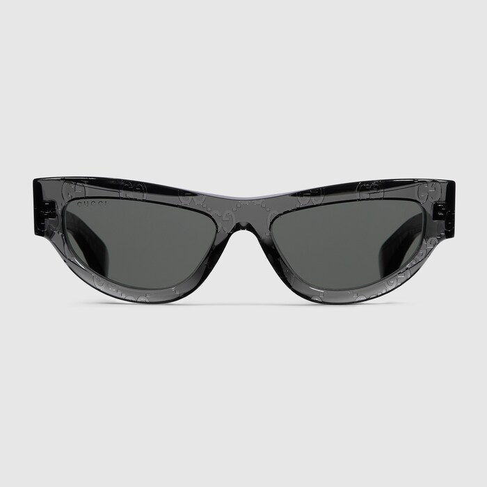 Cat eye sunglasses in dark grey | GUCCI® US display picture 2
