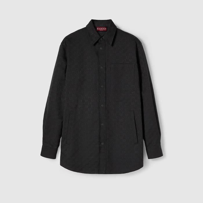 【美品】GUCCI 綿100% シャツ ブラック 838551_ZAF4S_1000_001_100_0000