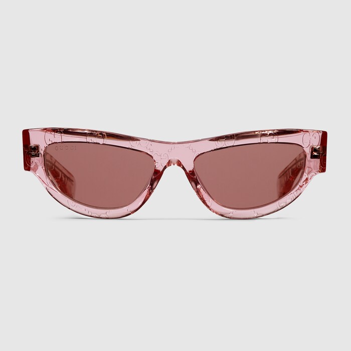 Cat eye sunglasses in pink | GUCCI® US display picture 1