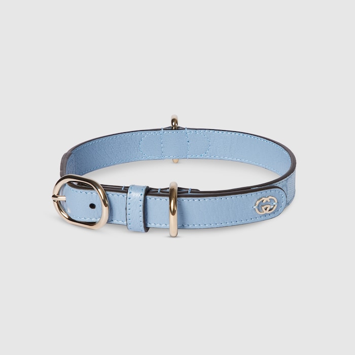 Halsband fr kleine/mittelgroe Haustiere in hellblauer Stoff | GUCCI AT