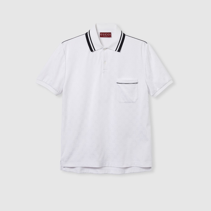 GUCCI★シャツ★ポロシャツ★白★M GG nylon and cotton polo shirt in white | GUCCI® US