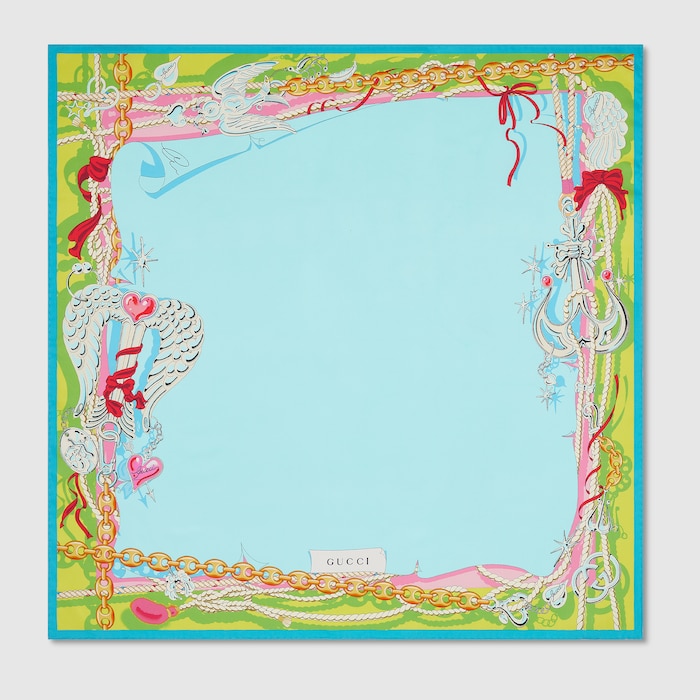 GUCCI シルクスカーフ ブドウデザイン☆グッチ グッチが讃えるシルクの芸術。「The Art of Silk」プロジェクト