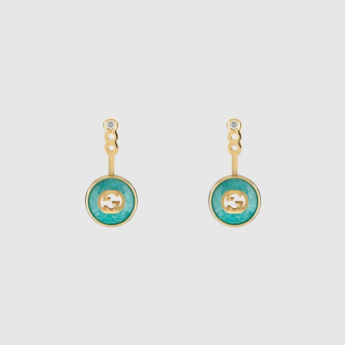 Gucci Interlocking 18k earrings in 18k yellow gold | GUCCI® US