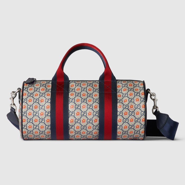 Children's printed GG duffle bag in beige and blue GG Supreme