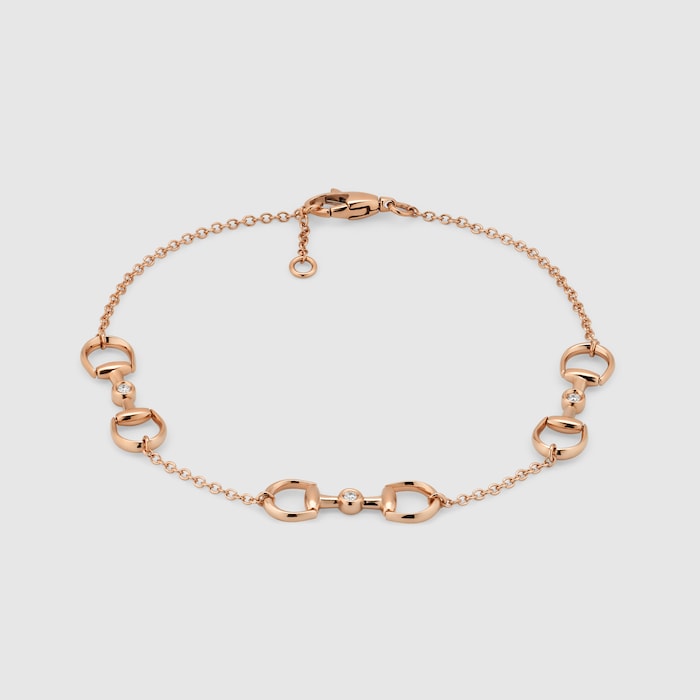 ホースビット〕ブレスレット ダイヤモンド 18Kゴールド ・18K ピンク