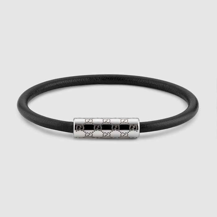 GUCCI ブレスレット イントレチャート レザー 684631 IAAA1 GUCCI グッチ 編み込み イントレチャート レザー ブレスレット