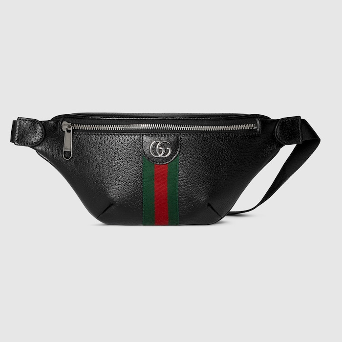 Ophidia small belt bag in black soft leather | GUCCI® US