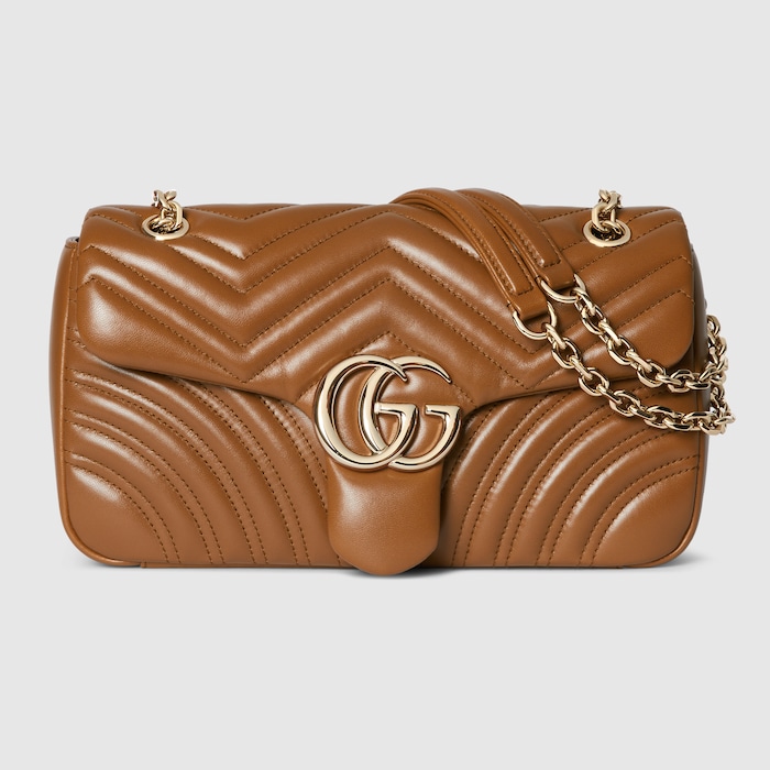GG Marmont medium shoulder bag in brown leather | GUCCI® ZA