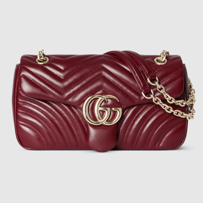 ショルダーバッグ GUCCI marmont GG Marmont medium shoulder bag in Rosso Ancora red leather | GUCCI® US