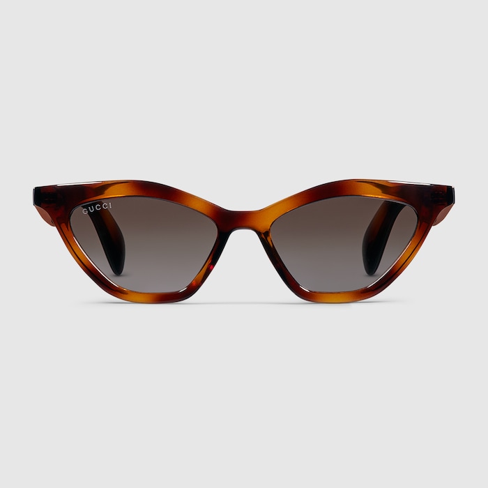 Cat eye sunglasses in light brown tortoiseshell | GUCCI® US