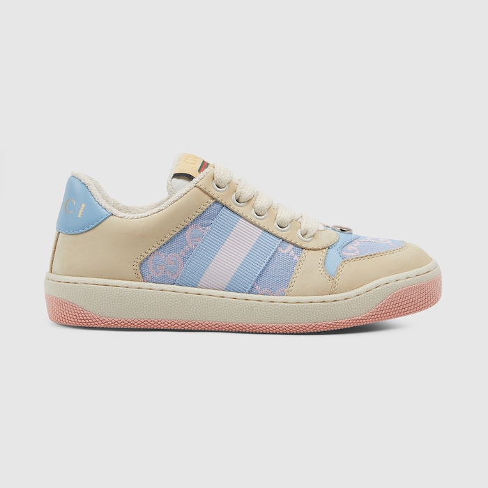【cccccci⭐︎】 Children's Screener sneaker in ivory leather | GUCCI® US