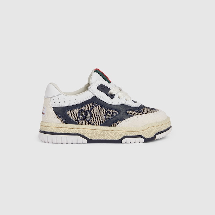 Toddler Gucci Re-Web sneaker in white leather | GUCCI® US
