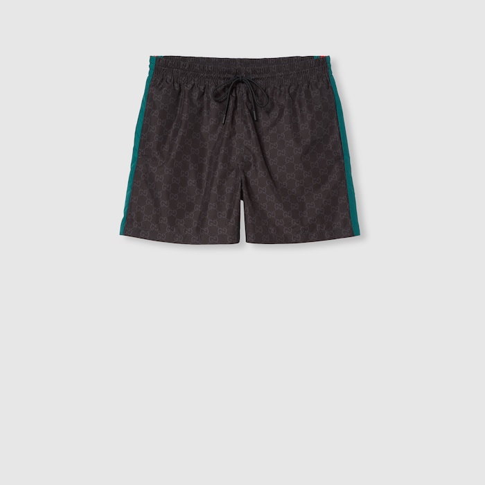 GUCCI ブラックショートパンツ 水着 GGナイロン スイムショートパンツ ・ブラック | GUCCI公式