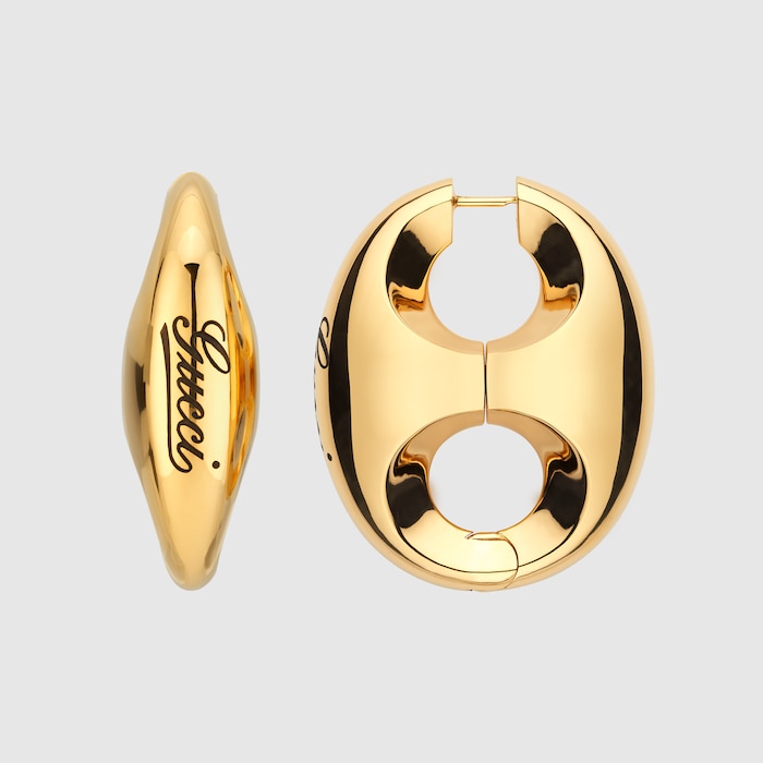 Gucci Marina Chain earrings in gold-toned metal | GUCCI® US