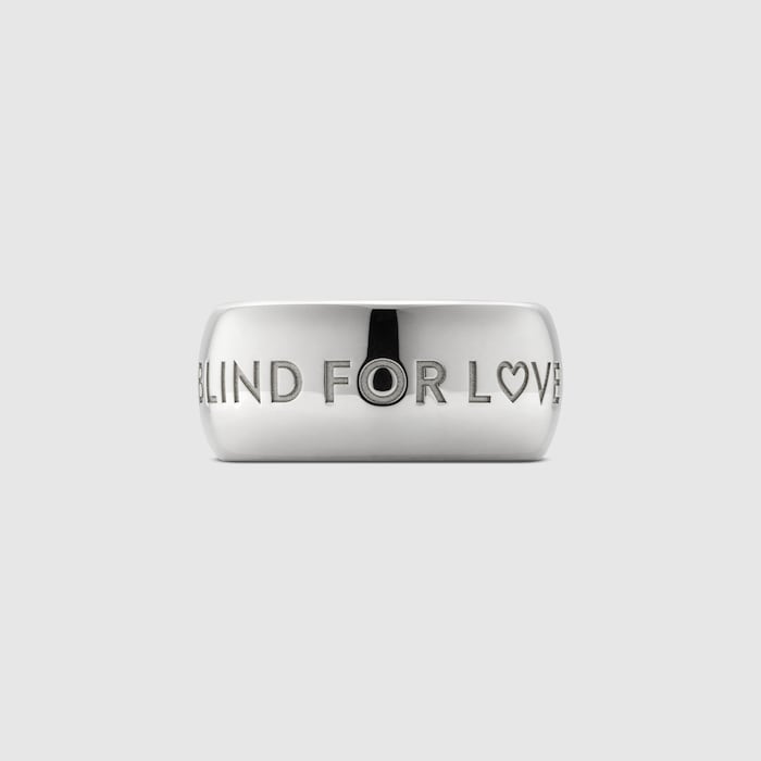 Blind for Love wide ring in 925 sterling silver | GUCCI® US