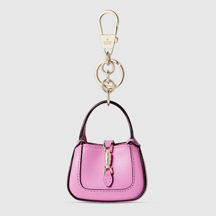 Keychain with Gucci Jackie 1961 in light gold-toned metal | GUCCI® US