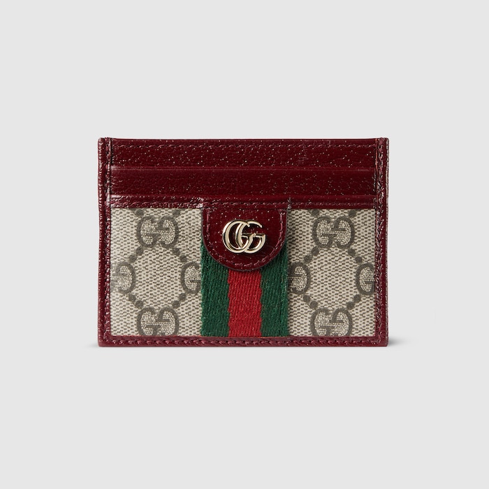 ポーチ GUCCI Card Decks & Leather Pouch Ophidia card case in beige and brown GG Supreme | GUCCI® US
