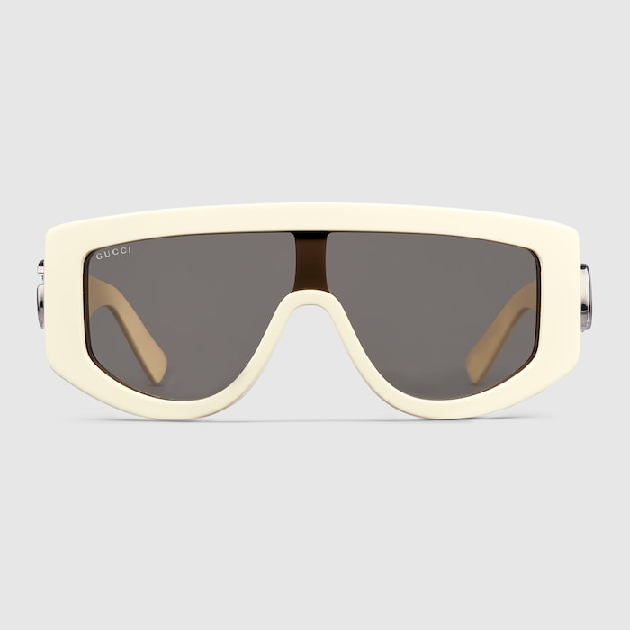 Rectangular frame sunglasses in ivory | GUCCI® US