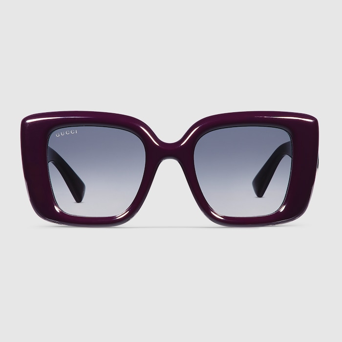 小物 GUCCI sunglasses gradation purple GUCCI 1326 Violet Purple GG Logo 003 Fashion Oversized