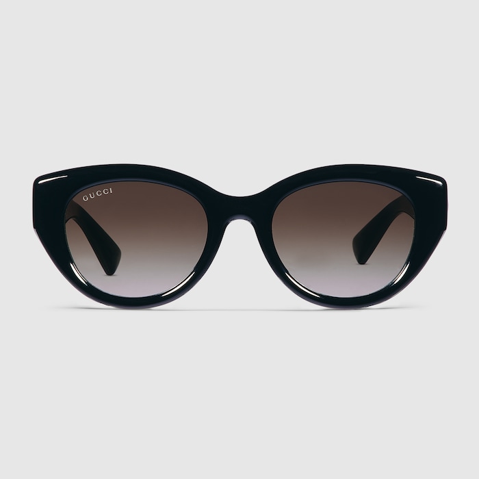 Low nose bridge fit sunglasses in black | GUCCI® SG