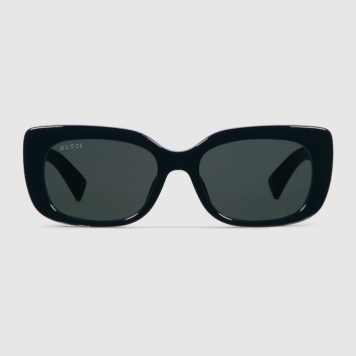 Low nose bridge fit sunglasses in black | GUCCI® SG