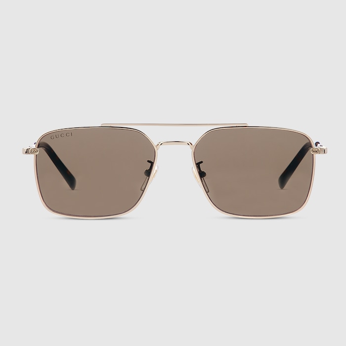 Ady Gustiawan専用 Low nose bridge fit sunglasses in transparent blue | GUCCI® SG