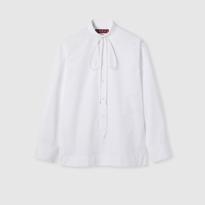 Tシャツ・カットソー GUCCI SS25 White poplin shirt (816061Z7ADR 9000) GUCCI SS25 White poplin shirt (816061Z7ADR 9000) (GUCCI/T