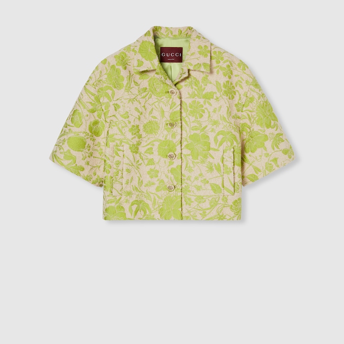 【送料込み】SALE!!Gucciグッチ♪693404 Printed cotton jersey T-shirt in forest green | GUCCI® US