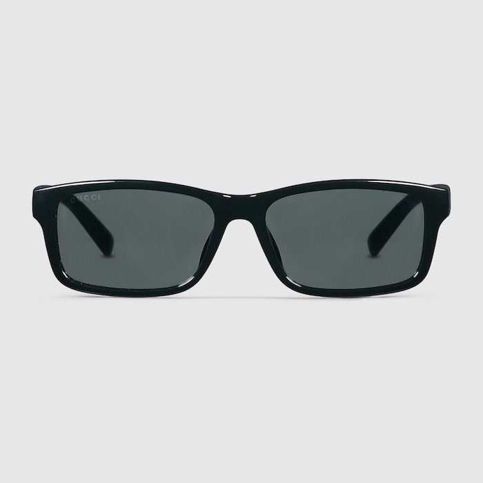 【美品】GUCCI スポーツサングラス ブラックフレーム グレー スクエアフレーム サングラス ・ブラック | GUCCI公式